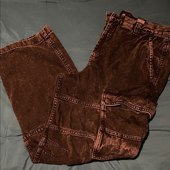 Baggy Black Cargo Jeans Size 36 - Picture 1 of 4